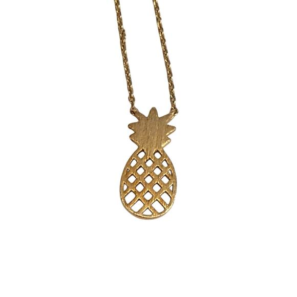 Unbranded Jewelry - Gold Tone Pineapple Necklace 16" Flat Lobster Clasp Chain